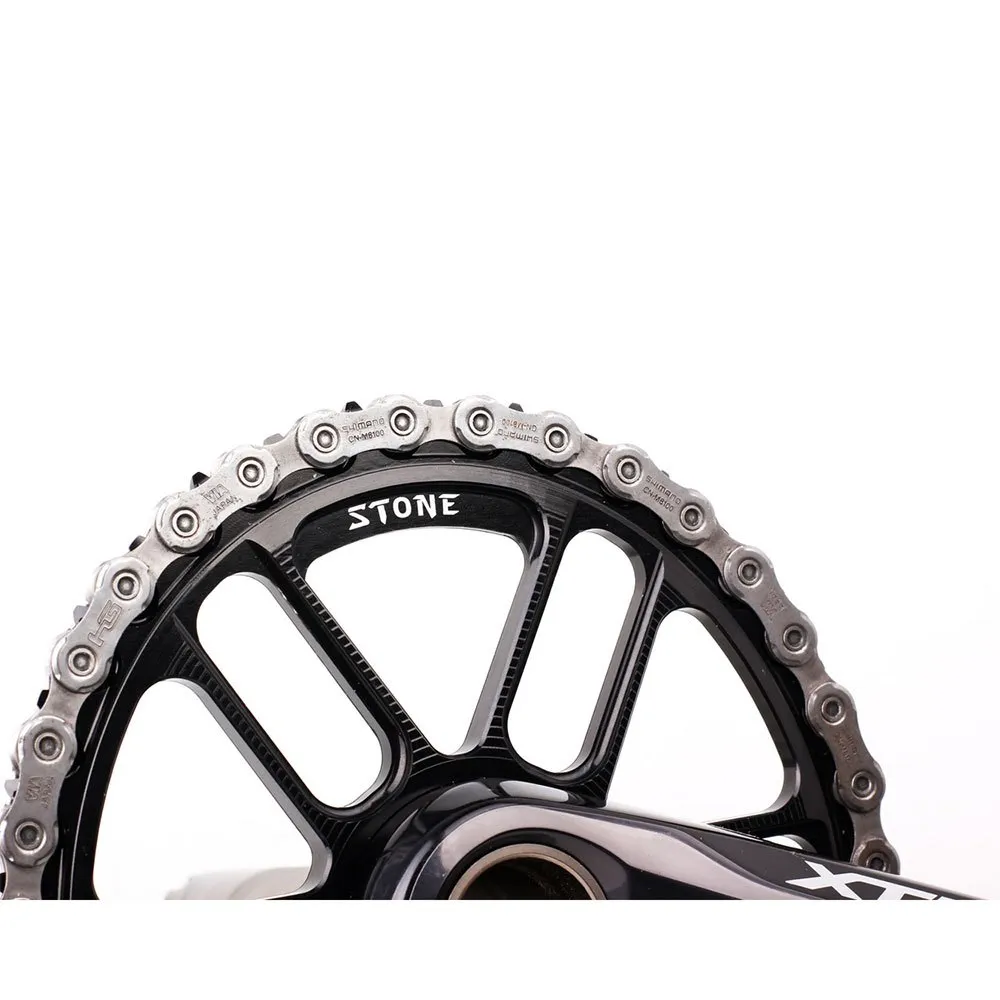Stone Direct Mount Shimano Mtb Ovales Kettenblatt, Black, 34t Stone Direct Mount Shimano Mtb Ovales Kettenblatt, Black, 34t