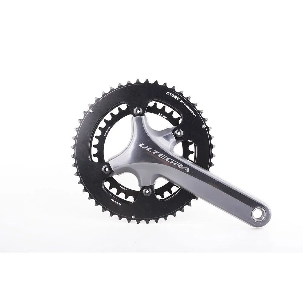 Stone Shimano Road Fc 2x/rotor 4x 110 Bcd Kettenblatt, Black, 50-34t Stone Shimano Road Fc 2x/rotor 4x 110 Bcd Kettenblatt, Black, 50-34t