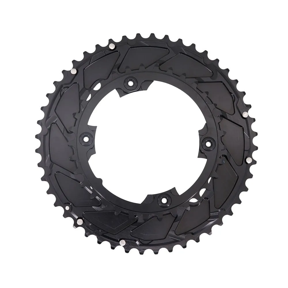 Stone Sram Force 2x Flat Top 107 Bcd Kettenblatt Refurbished, Black, 46-33t Stone Sram Force 2x Flat Top 107 Bcd Kettenblatt Refurbished, Black, 46-33t