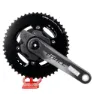 Stone Sram Force 2x Flat Top 107 Bcd Kettenblatt Refurbished, Black, 46-33t