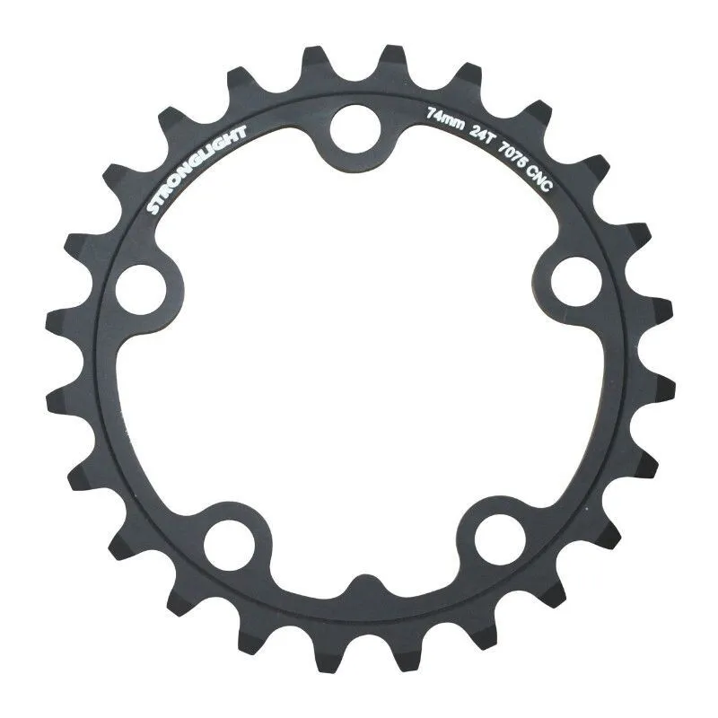 STRONGLIGHT 5-Stern-Tablett Triple Alu 7075 Unisex, schwarz, 24t STRONGLIGHT 5-Stern-Tablett Triple Alu 7075 Unisex, schwarz, 24t