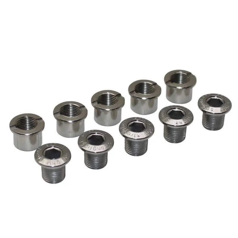 STRONGLIGHT 5er-Satz Tretlagerschrauben Straße Doppel Edelstahl Unisex, silber, TU
