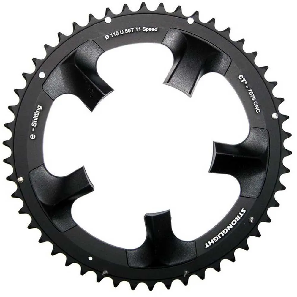 STRONGLIGHT Ct2 Exterior 5b Shimano 6750 110 Bcd Kettenblatt, Black, 50t