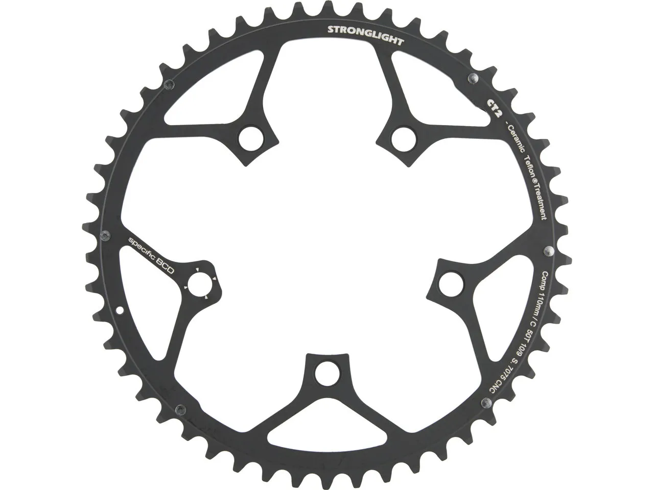 STRONGLIGHT CT2 Road Kettenblatt Campagnolo 9-/10-fach, 5-Arm, 110 mm Lochkreis STRONGLIGHT CT2 Road Kettenblatt Campagnolo 9-/10-fach, 5-Arm, 110 mm Lochkreis