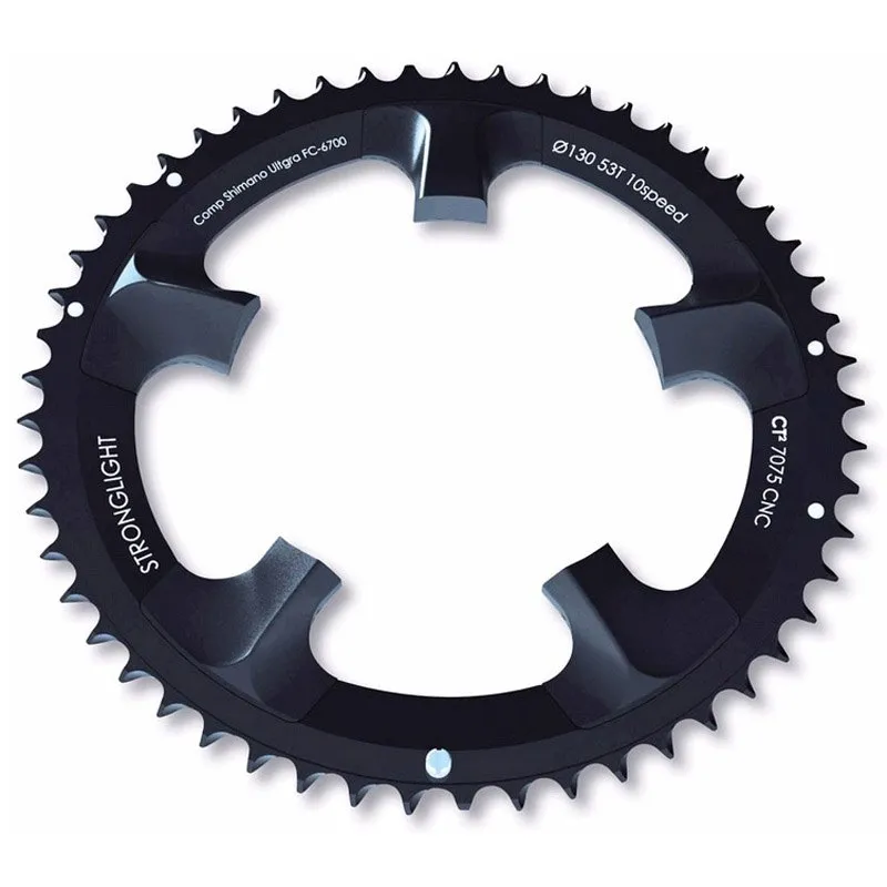 STRONGLIGHT Ct2 Ultegra 130 Bcd Kettenblatt, Black, 52t STRONGLIGHT Ct2 Ultegra 130 Bcd Kettenblatt, Black, 52t