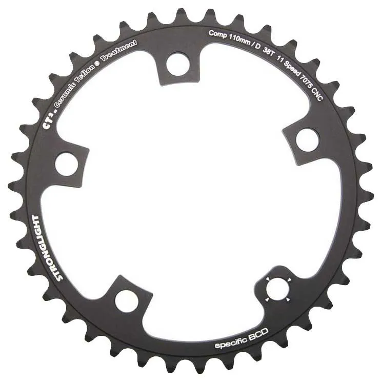 STRONGLIGHT E-shifting Interior 5b Campagnolo 110 Bcd Kettenblatt, Black, 42t STRONGLIGHT E-shifting Interior 5b Campagnolo 110 Bcd Kettenblatt, Black, 42t
