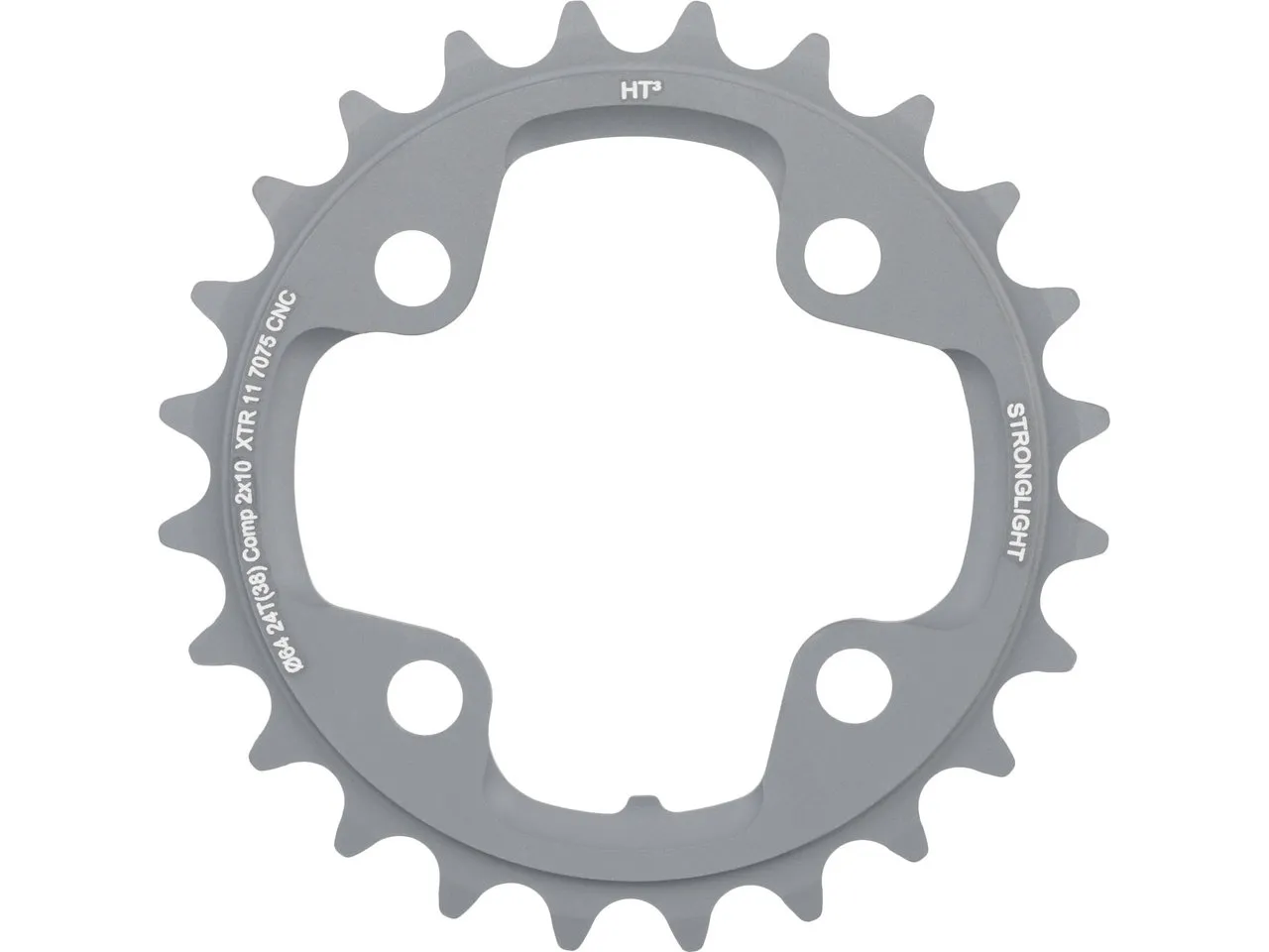 STRONGLIGHT HT3 Kettenblatt Shimano XTR M980 10-fach, 4-Arm, 104/64 mm Lochkreis