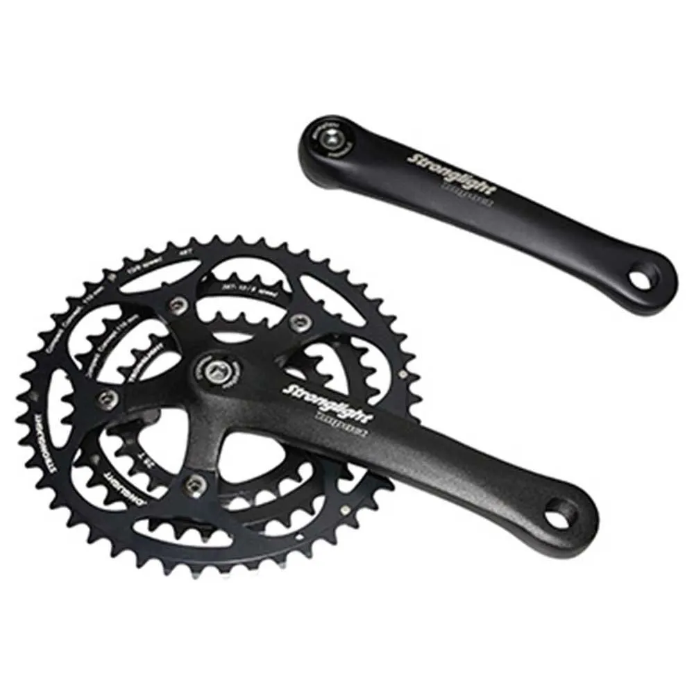 STRONGLIGHT Impact 3s Kurbelgarnitur, Black, 170mm, 48/38-28t STRONGLIGHT Impact 3s Kurbelgarnitur, Black, 170mm, 48/38-28t