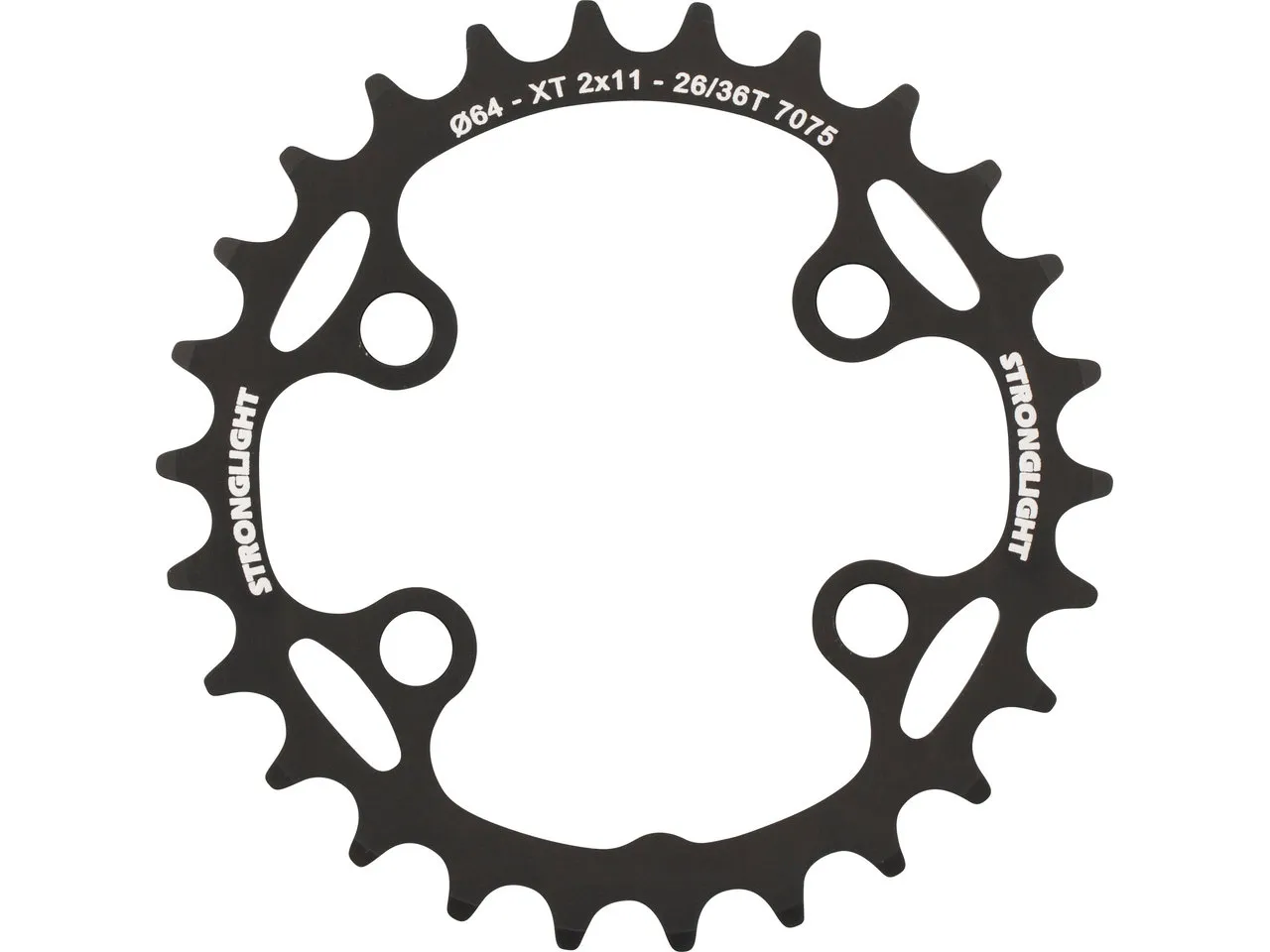 STRONGLIGHT Kettenblatt Shimano FC-M8000 11-fach, 4-Arm, 96/64 mm Lochkreis STRONGLIGHT Kettenblatt Shimano FC-M8000 11-fach, 4-Arm, 96/64 mm Lochkreis