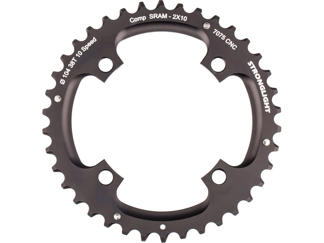 STRONGLIGHT Kettenblatt SRAM X0 10-fach, 4-Arm, 104/64 mm Lochkreis STRONGLIGHT Kettenblatt SRAM X0 10-fach, 4-Arm, 104/64 mm Lochkreis
