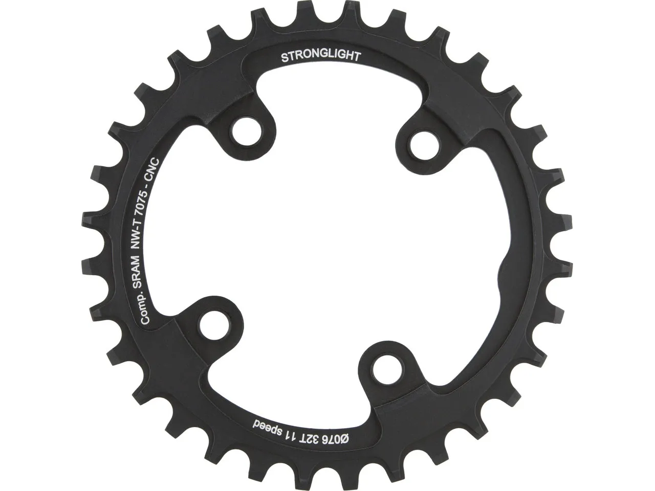 STRONGLIGHT Kettenblatt SRAM XX1 11-fach, 4-Arm, 76 mm Lochkreis STRONGLIGHT Kettenblatt SRAM XX1 11-fach, 4-Arm, 76 mm Lochkreis
