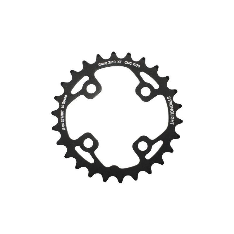 STRONGLIGHT MTB-Kettenblatt doppelt innen 4BRA XT M785 10V. Unisex, schwarz, 10sp 64mm/26t STRONGLIGHT MTB-Kettenblatt doppelt innen 4BRA XT M785 10V. Unisex, schwarz, 10sp 64mm/26t