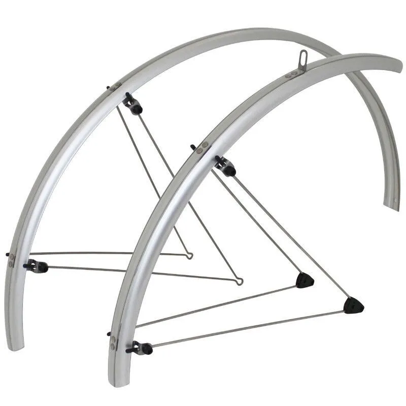 STRONGLIGHT Paar Schutzbleche für die Straße mit klassischer Befestigung Edelstahlgestänge 700 Unisex, silber, 35mm STRONGLIGHT Paar Schutzbleche für die Straße mit klassischer Befestigung Edelstahlgestänge 700 Unisex, silber, 35mm
