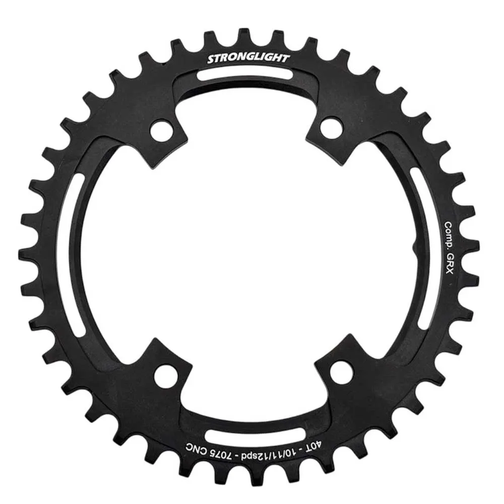 STRONGLIGHT Shimano Grx Fc-rx810/820 12s 110 Bcd 4b Narrow Wide 46t Kettenblatt, Black, 46t STRONGLIGHT Shimano Grx Fc-rx810/820 12s 110 Bcd 4b Narrow Wide 46t Kettenblatt, Black, 46t