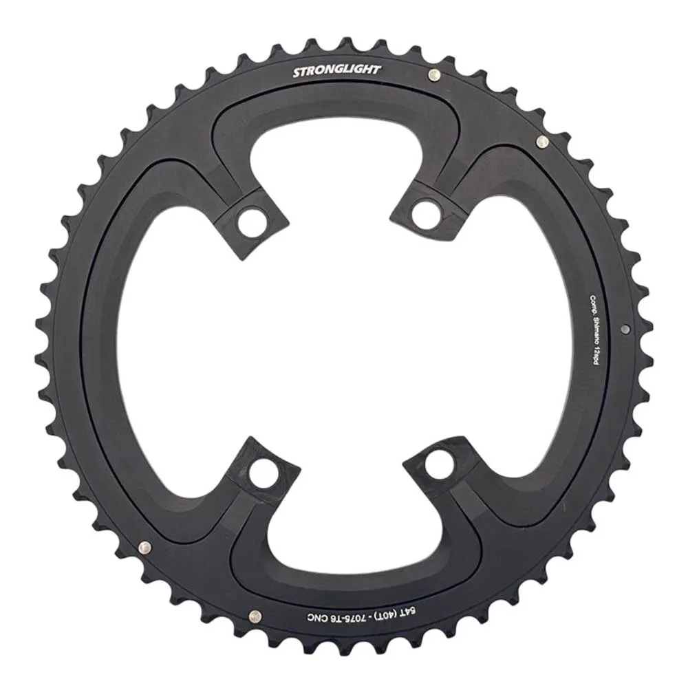 STRONGLIGHT Shimano Ultegra Fc-8100 110 Bcd 4b 2x12s 40 54t Kettenblatt, Black, 54t STRONGLIGHT Shimano Ultegra Fc-8100 110 Bcd 4b 2x12s 40 54t Kettenblatt, Black, 54t