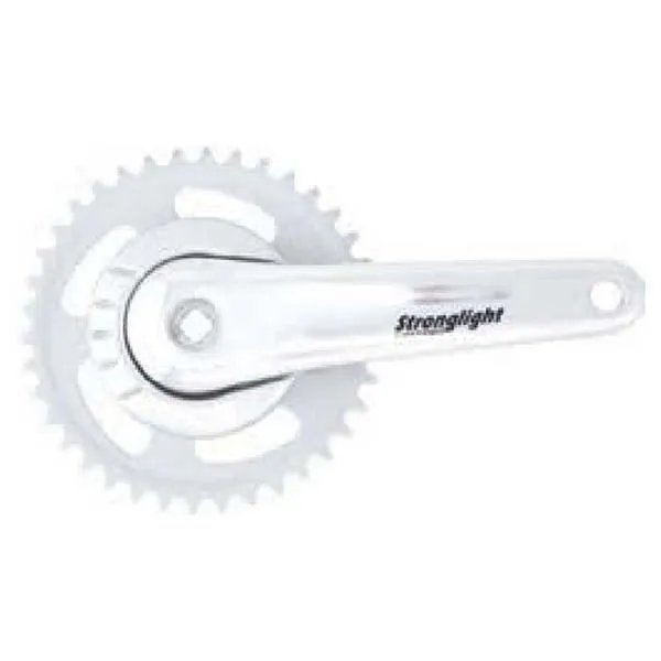 STRONGLIGHT Twin 1s Kurbelgarnitur, Silver, 170mm, 38t STRONGLIGHT Twin 1s Kurbelgarnitur, Silver, 170mm, 38t
