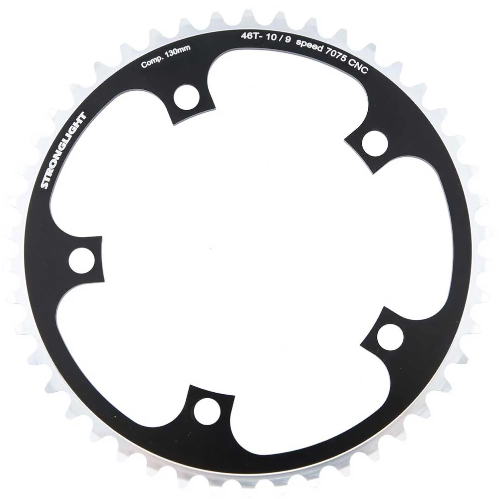 STRONGLIGHT Zicral 7075 T6 5b 130 Bcd Kettenblatt, Black, 46t STRONGLIGHT Zicral 7075 T6 5b 130 Bcd Kettenblatt, Black, 46t