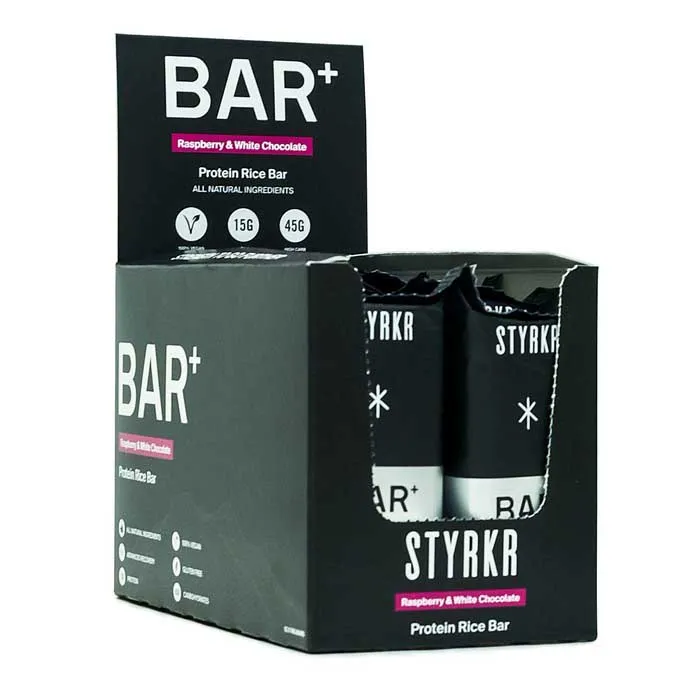 Styrkr Bar Plus Proteinriegelbox Himbeere & Weiße Schokolade 12 Einheiten, Multicolor, One Size Styrkr Bar Plus Proteinriegelbox Himbeere & Weiße Schokolade 12 Einheiten, Multicolor, One Size