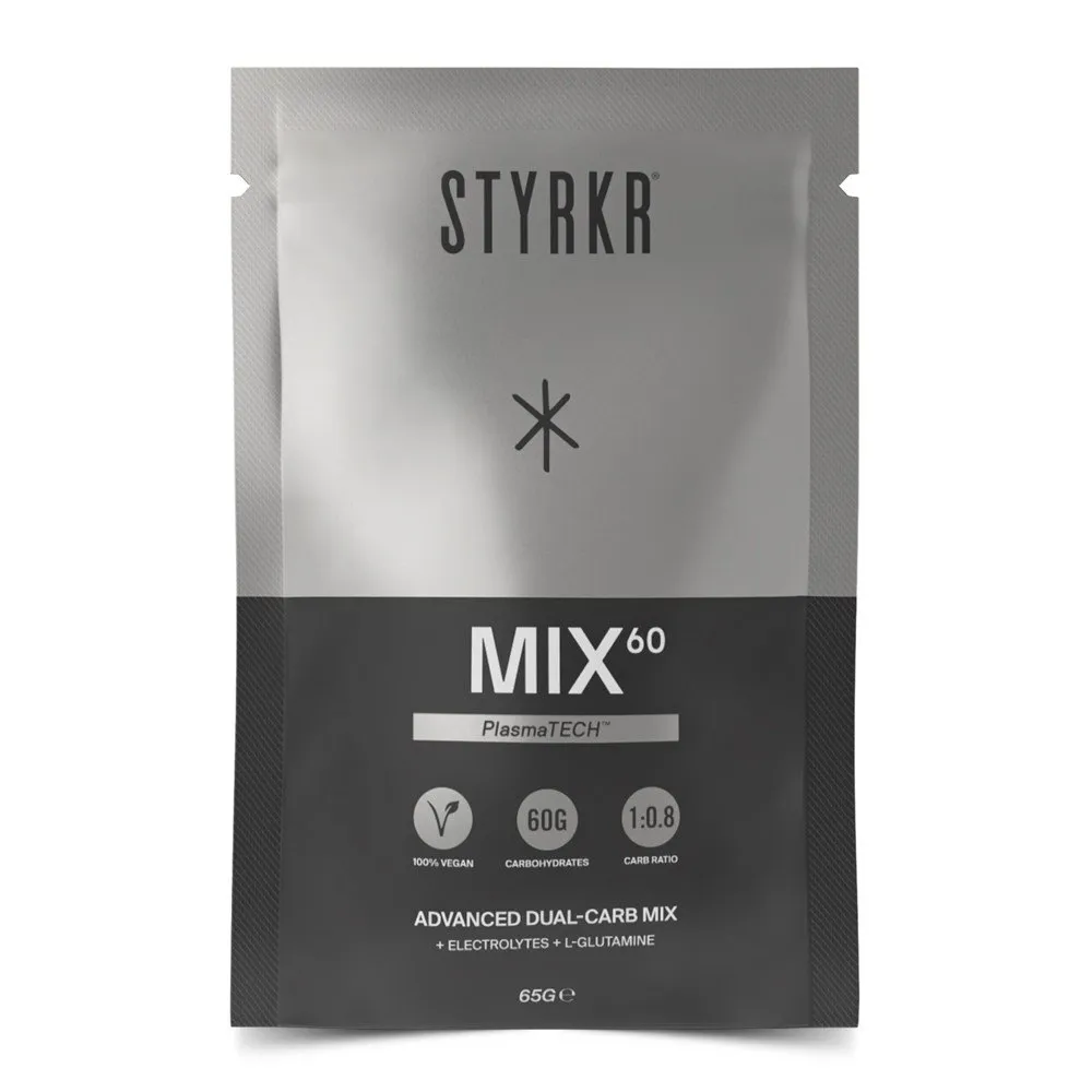 Styrkr Mix60 Dual-carb Energy-drink Einzeldosis-box 65g 12 Einheiten, Black / silver, One Size Styrkr Mix60 Dual-carb Energy-drink Einzeldosis-box 65g 12 Einheiten, Black / silver, One Size