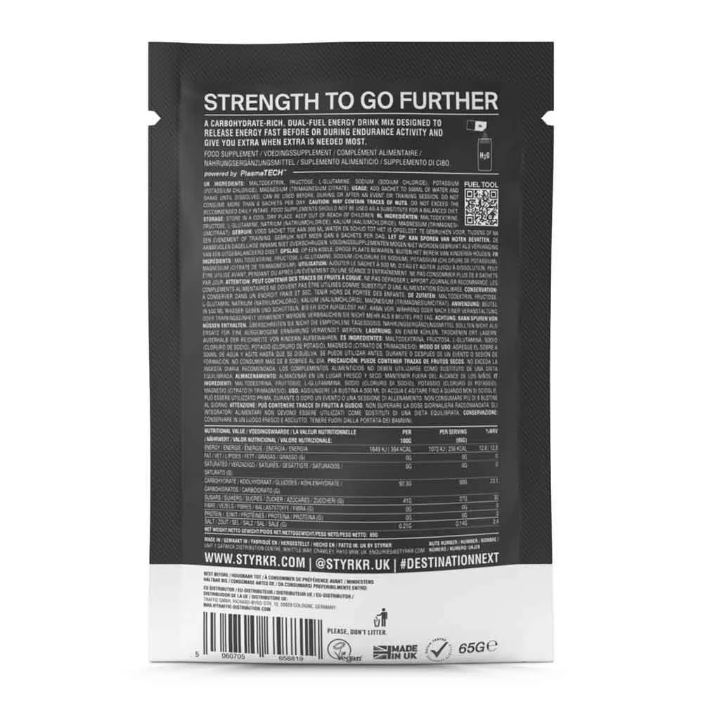 Styrkr Mix60 Dual-carb Energy-drink Einzeldosis-box 65g 12 Einheiten, Black / silver, One Size Styrkr Mix60 Dual-carb Energy-drink Einzeldosis-box 65g 12 Einheiten, Black / silver, One Size