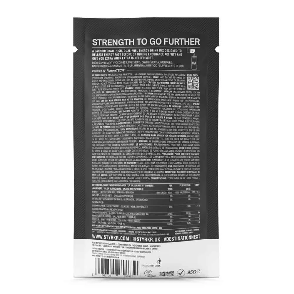 Styrkr Mix90 Dual-carb Energy-drink Einzeldosis-box 95g 12 Einheiten, Black / silver, One Size Styrkr Mix90 Dual-carb Energy-drink Einzeldosis-box 95g 12 Einheiten, Black / silver, One Size