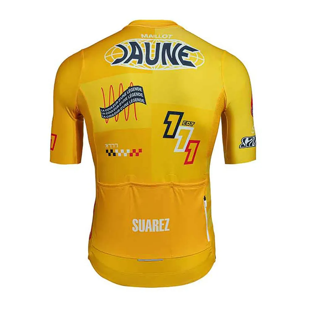 Suarez Jaune Tour De Fancia 2024 Kurzarm-radtrikot, Yellow