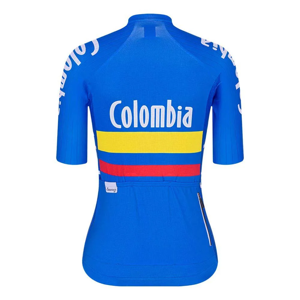 Suarez Performance Colombia Federation 2.0 2021 Kurzarm-radtrikot, Blue