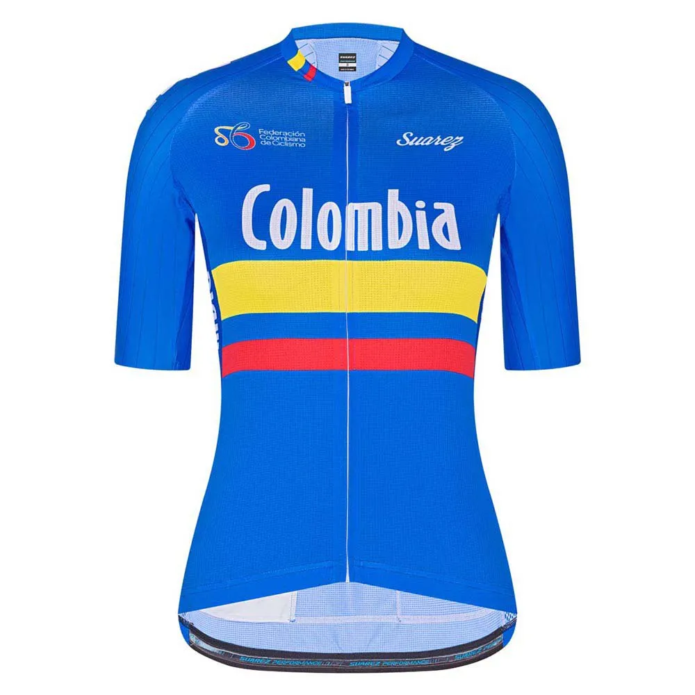 Suarez Performance Colombia Federation 2.0 2021 Kurzarm-radtrikot, Blue