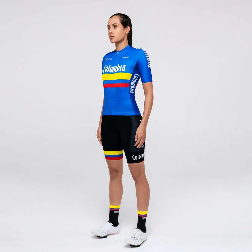 Suarez Performance Colombia Federation 2.0 2021 Kurzarm-radtrikot, Blue