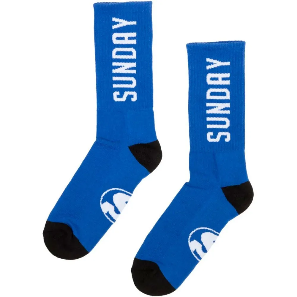Sunday Sbz-198 Socken, Blue / white