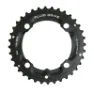 SunRace Dreifaches Kettenblatt für Mountainbikes, kompatibel mit autres 4BRA Unisex, schwarz, 104mm/36t