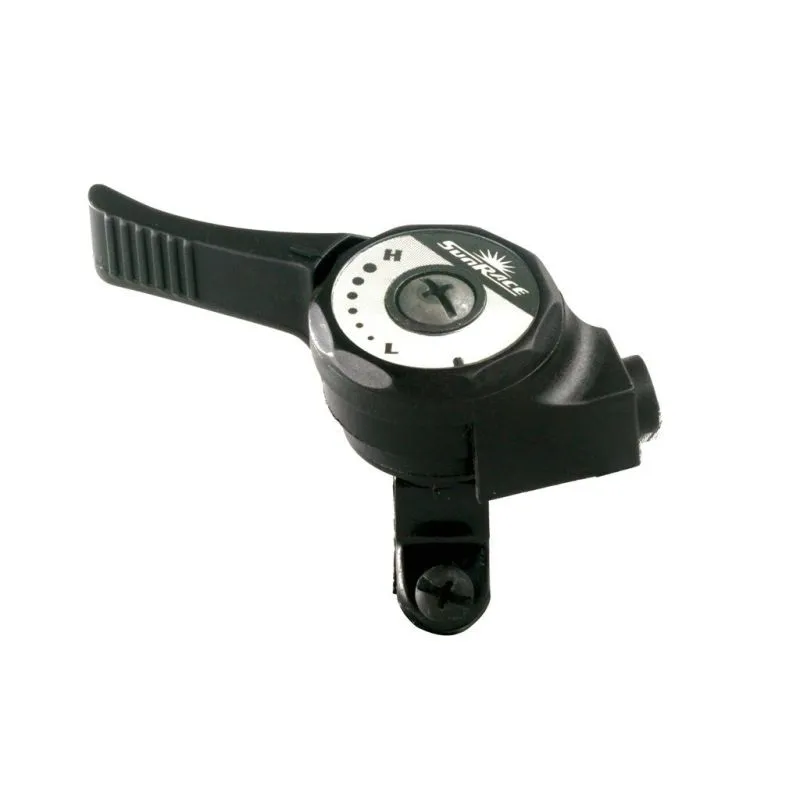 SunRace Fahrradschalthebel links M20 5-6-7 v Unisex, schwarz, TU