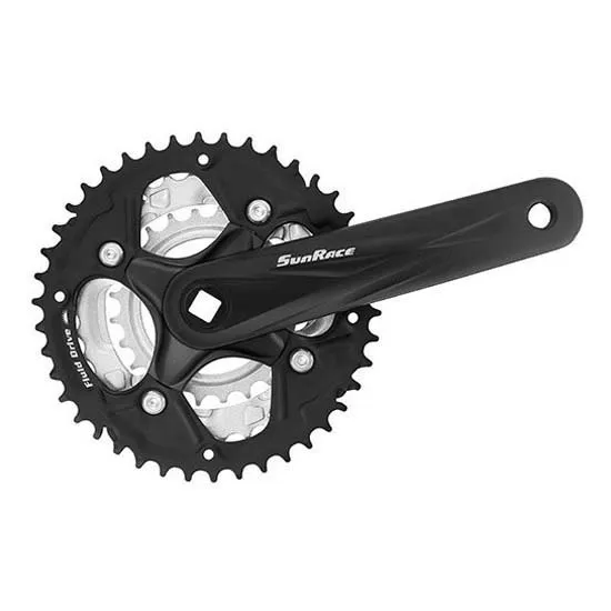 SunRace Fcm500 7/8s Kurbelgarnitur, Black / silver, 170mm, 42/34-24t SunRace Fcm500 7/8s Kurbelgarnitur, Black / silver, 170mm, 42/34-24t