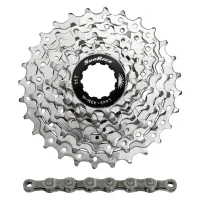 SunRace Kassette mit Kette R91 11-28 Route Shimano Nickel Unisex