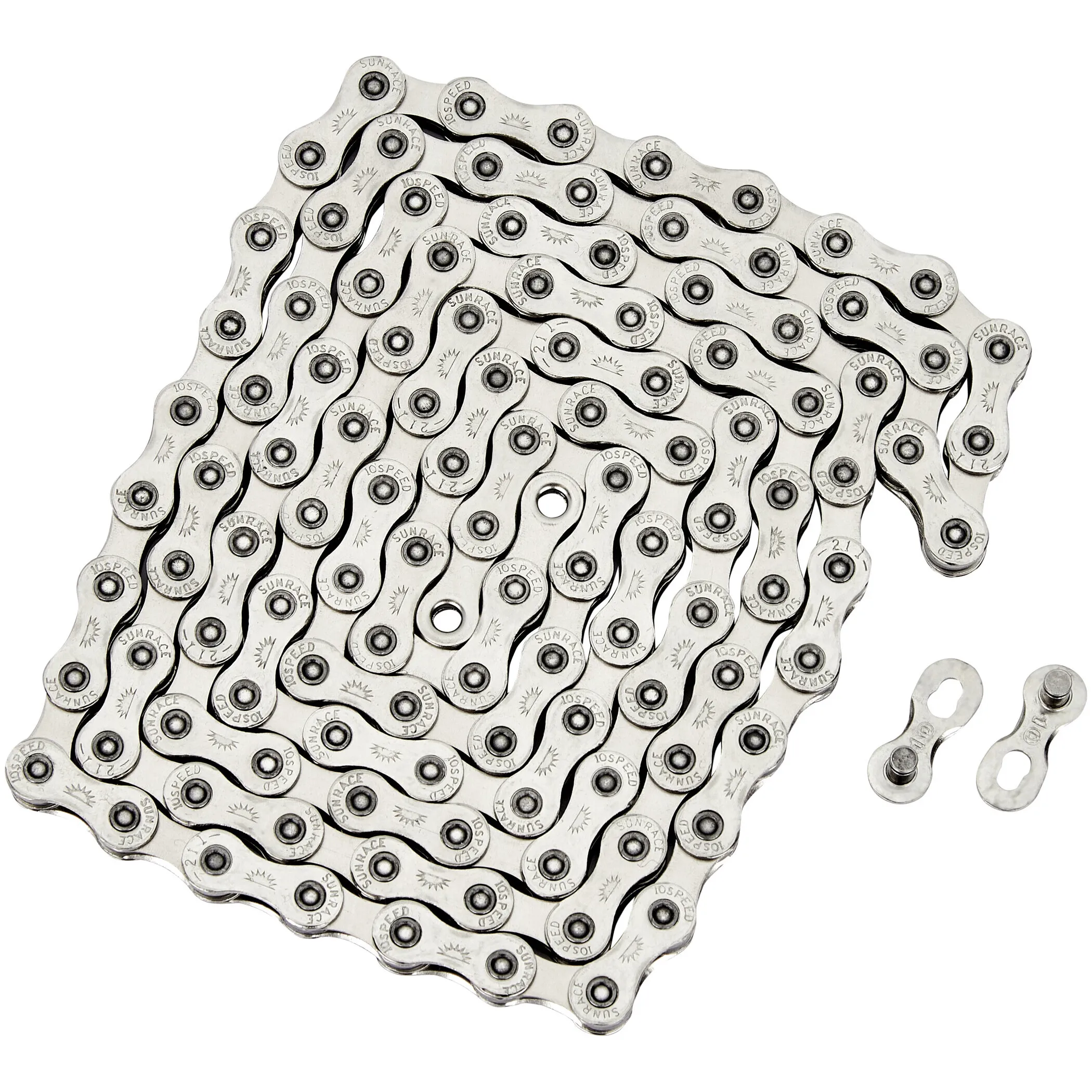 SunRace Kette 10 v Unisex, silber, 116 Glieder