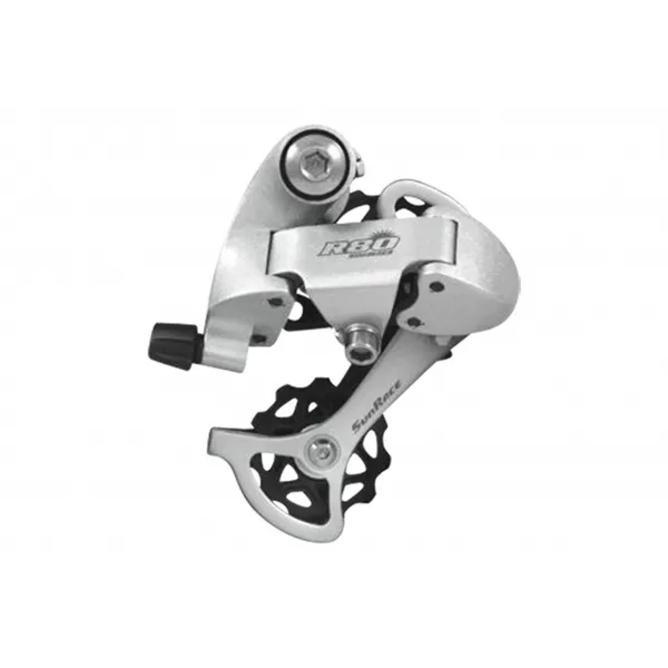 SunRace Kurzes hinteres Schaltwerk zum Anschrauben Shimano Chape R81 Unisex, silber, 8sp