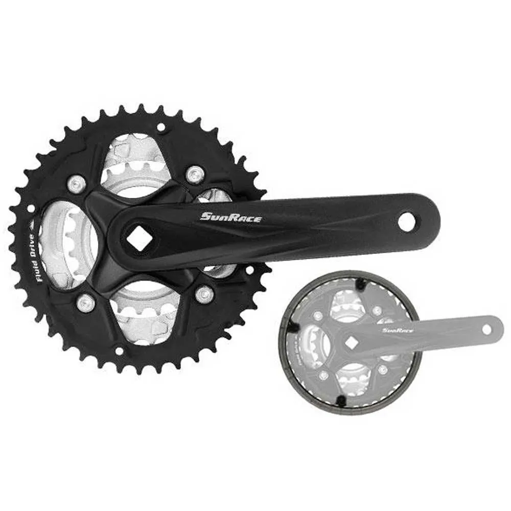 SunRace M500 Kurbelgarnitur, Black, 170mm, 42/34-24t SunRace M500 Kurbelgarnitur, Black, 170mm, 42/34-24t
