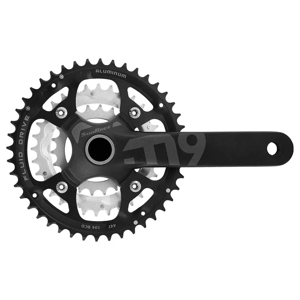 SunRace M9 Kurbelgarnitur, Black, 175mm, 44-32-22t SunRace M9 Kurbelgarnitur, Black, 175mm, 44-32-22t