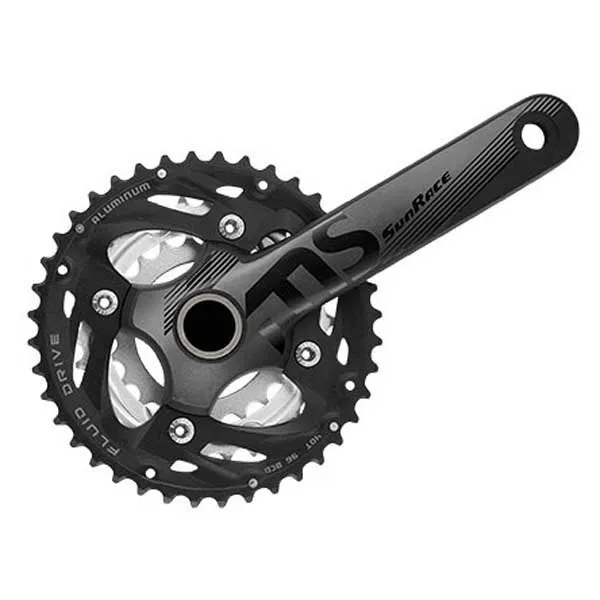 SunRace Ms50 Kurbelgarnitur, Black, 175mm, 40-30-22t SunRace Ms50 Kurbelgarnitur, Black, 175mm, 40-30-22t