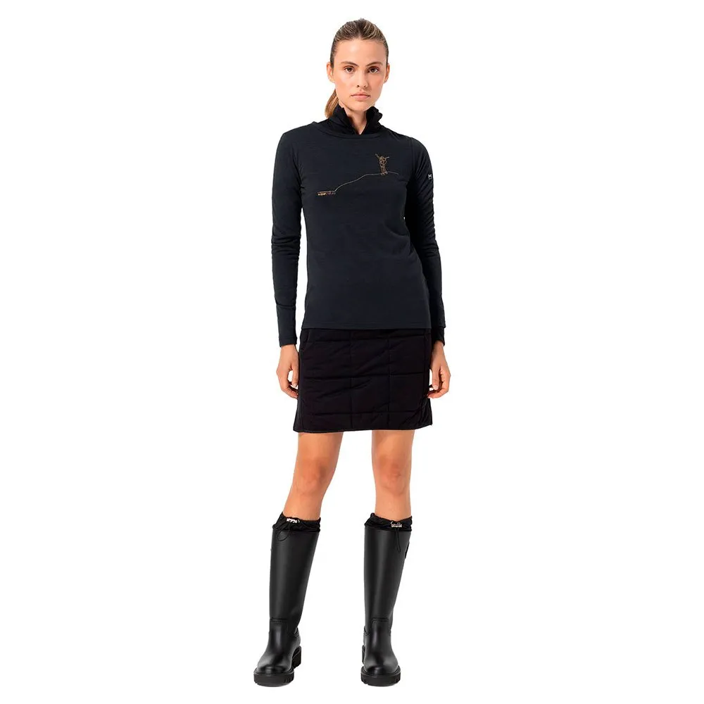 super.natural Bergglück Langarm-t-shirt, Jet black / copper