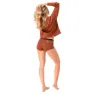 super.natural Flear Slip, Horn brown / copper