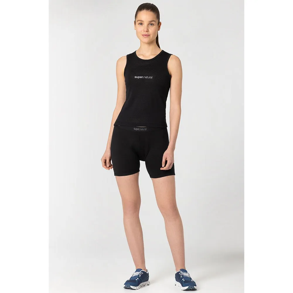 super.natural Grava Padded Kurze Hose, Jet black super.natural Grava Padded Kurze Hose, Jet black