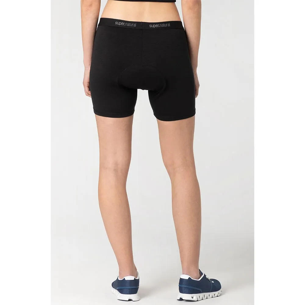 super.natural Grava Padded Kurze Hose, Jet black super.natural Grava Padded Kurze Hose, Jet black