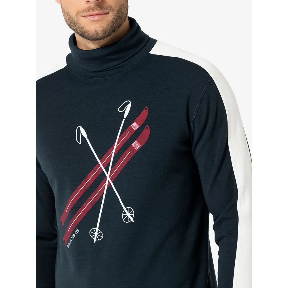 super.natural Kryssede Ski Roll Neck Langarm-t-shirt super.natural Kryssede Ski Roll Neck Langarm-t-shirt