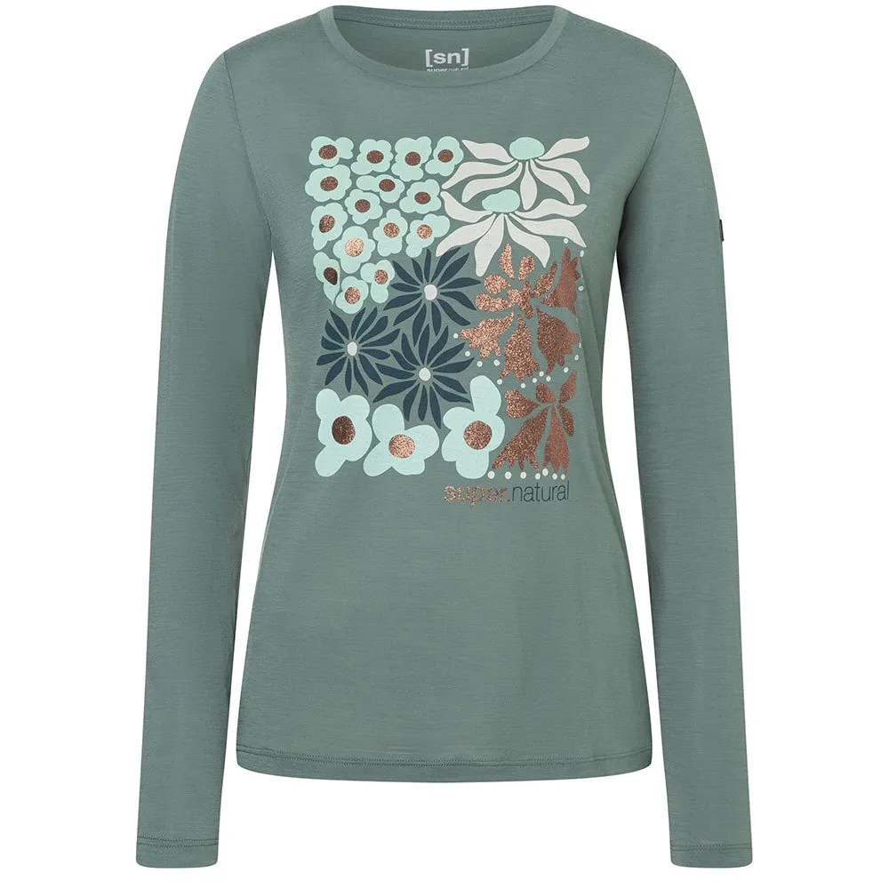 super.natural Mat Langarm-t-shirt, Balsam green / various super.natural Mat Langarm-t-shirt, Balsam green / various
