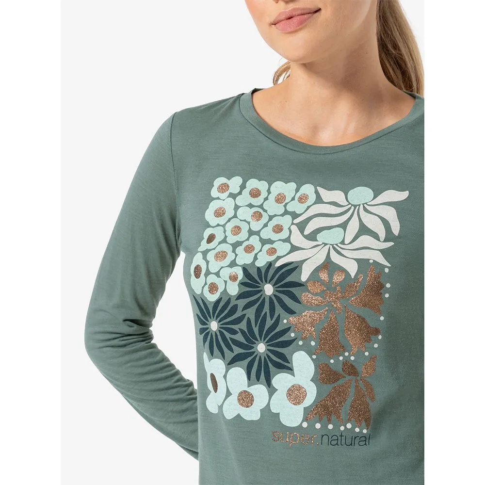 super.natural Mat Langarm-t-shirt, Balsam green / various super.natural Mat Langarm-t-shirt, Balsam green / various