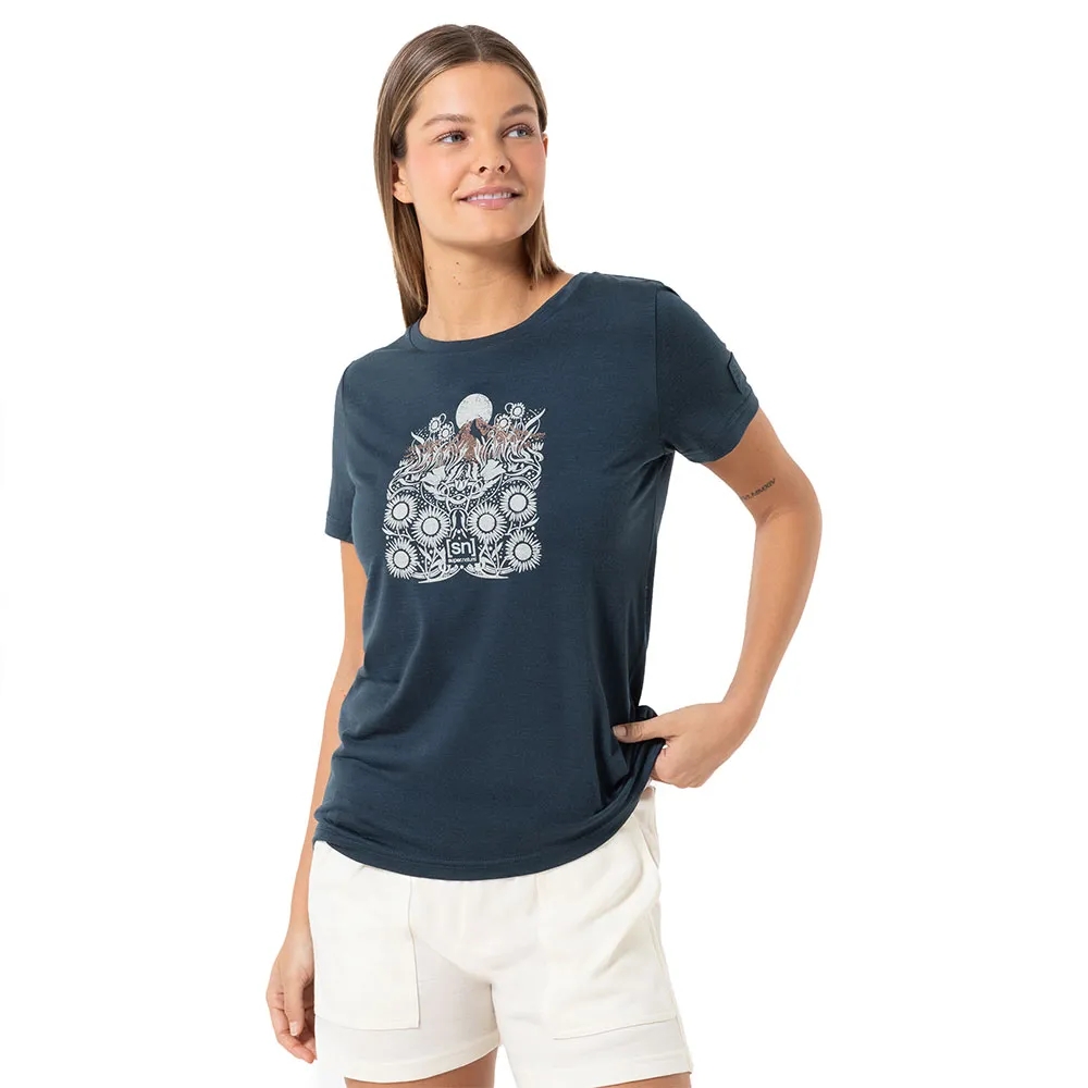 super.natural Mount Flower Bio Kurzarm-t-shirt