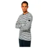 Fresh white / navy stripe