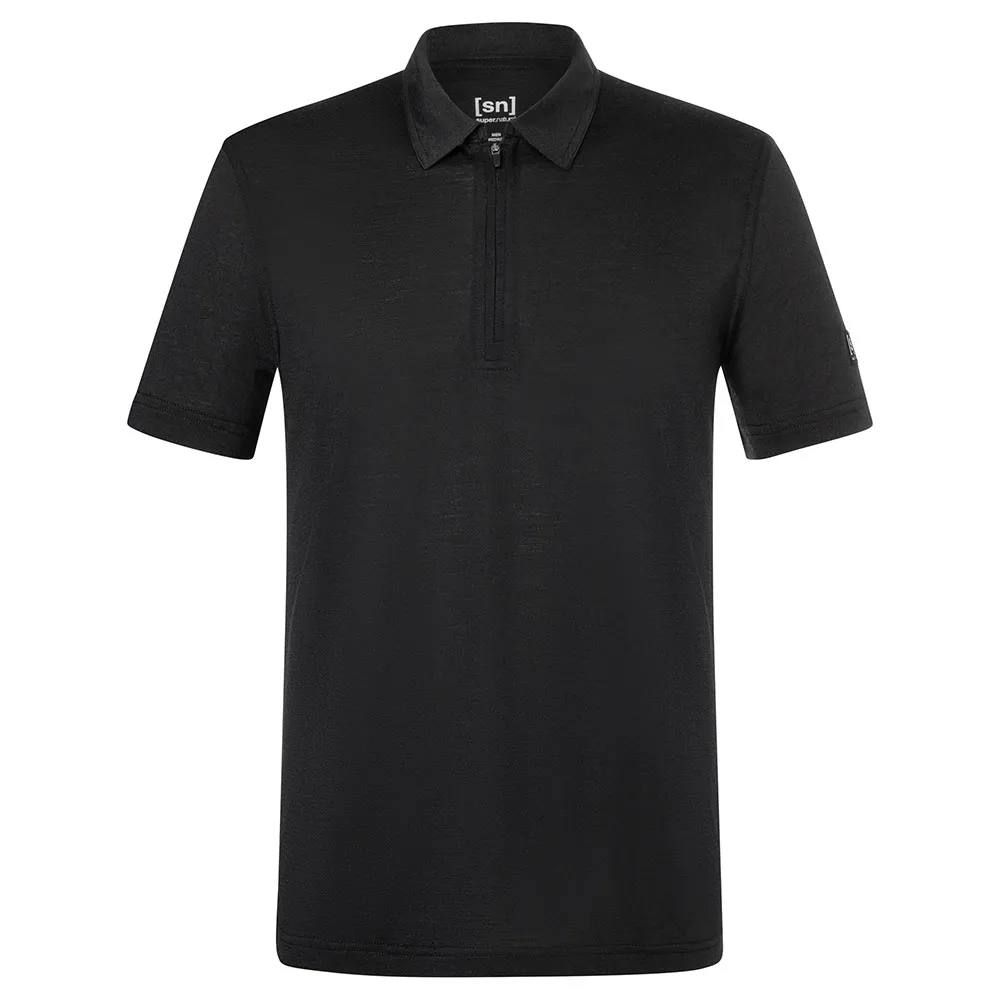 super.natural Zip Kurzarm-poloshirt