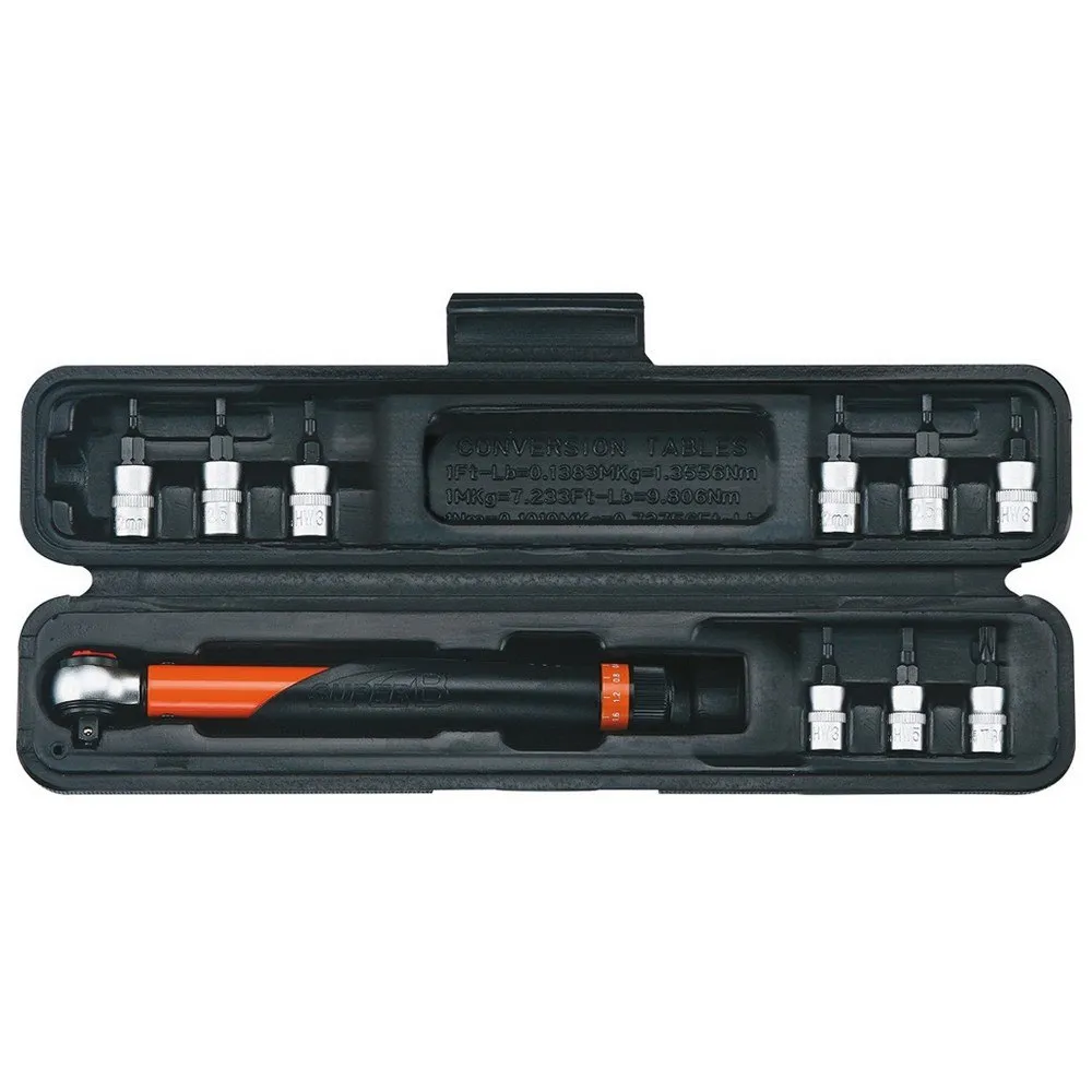 SuperB Drehmomentschlüssel 1/4´´ 3-15nm, Black / orange, One Size SuperB Drehmomentschlüssel 1/4´´ 3-15nm, Black / orange, One Size